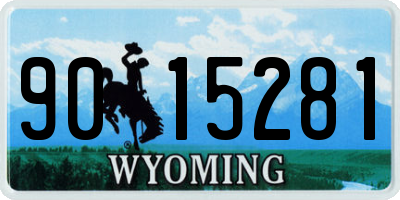 WY license plate 9015281