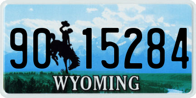 WY license plate 9015284