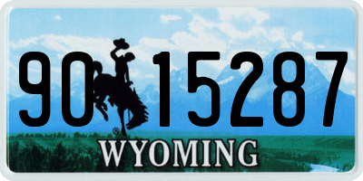WY license plate 9015287