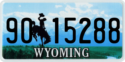 WY license plate 9015288