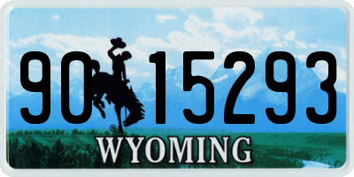 WY license plate 9015293