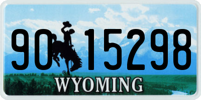WY license plate 9015298
