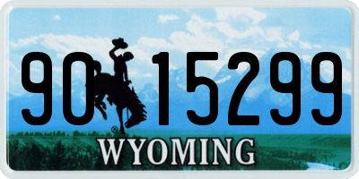 WY license plate 9015299