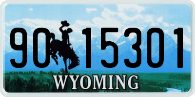 WY license plate 9015301