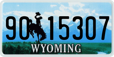 WY license plate 9015307