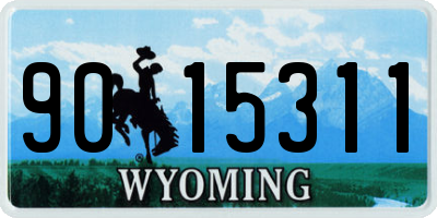 WY license plate 9015311