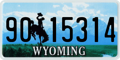 WY license plate 9015314