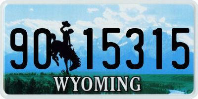 WY license plate 9015315