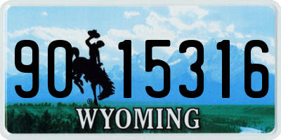 WY license plate 9015316