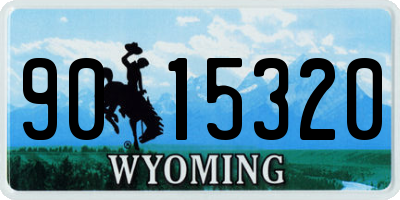 WY license plate 9015320