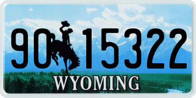 WY license plate 9015322