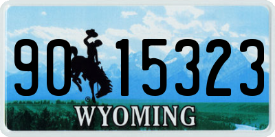 WY license plate 9015323