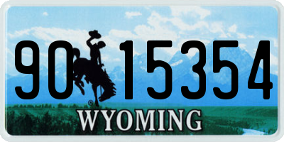 WY license plate 9015354