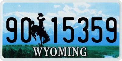 WY license plate 9015359