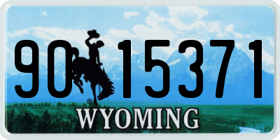 WY license plate 9015371