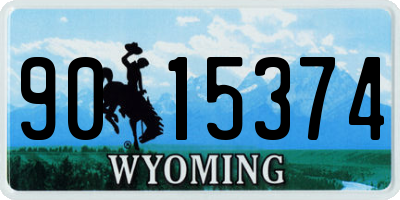 WY license plate 9015374