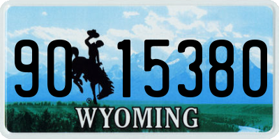 WY license plate 9015380
