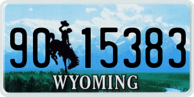 WY license plate 9015383