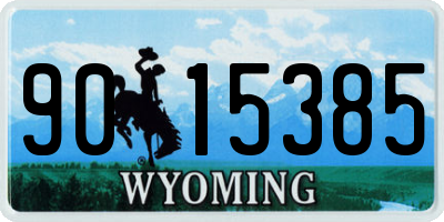WY license plate 9015385