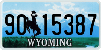 WY license plate 9015387