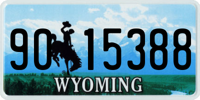WY license plate 9015388