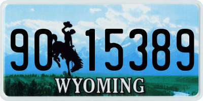 WY license plate 9015389