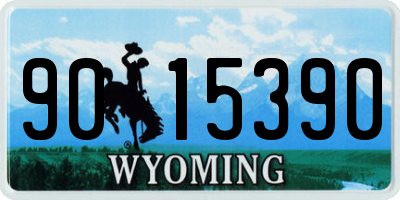 WY license plate 9015390