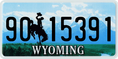 WY license plate 9015391