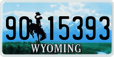 WY license plate 9015393