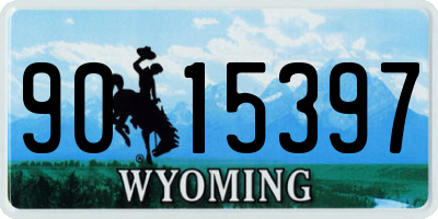 WY license plate 9015397