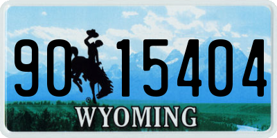 WY license plate 9015404