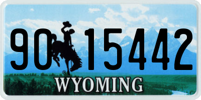 WY license plate 9015442