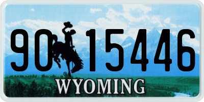 WY license plate 9015446