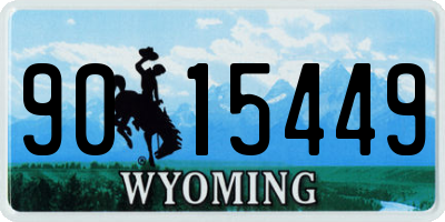 WY license plate 9015449
