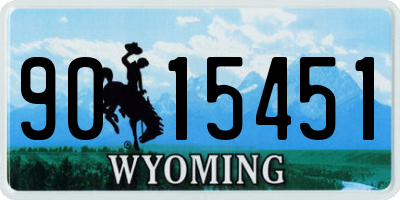 WY license plate 9015451