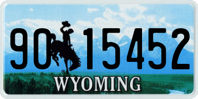 WY license plate 9015452