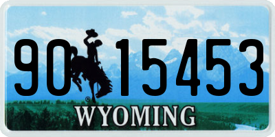 WY license plate 9015453