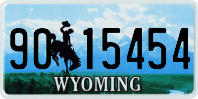 WY license plate 9015454