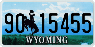 WY license plate 9015455