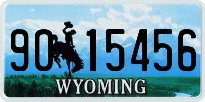 WY license plate 9015456