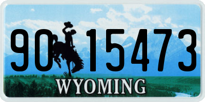 WY license plate 9015473