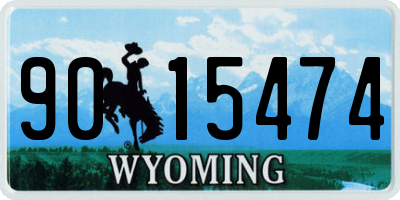 WY license plate 9015474