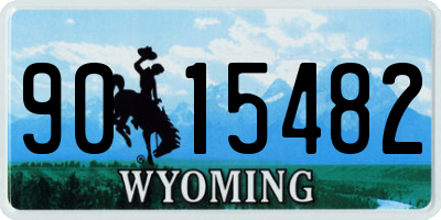 WY license plate 9015482