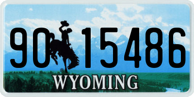 WY license plate 9015486