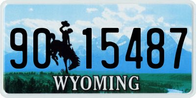 WY license plate 9015487