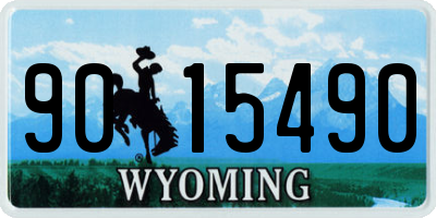 WY license plate 9015490