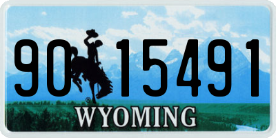 WY license plate 9015491