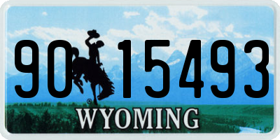 WY license plate 9015493
