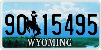 WY license plate 9015495
