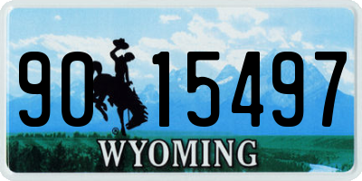 WY license plate 9015497